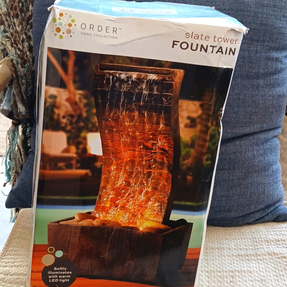 Sarah Peyton - Slate Tower Fountain - Straight in box